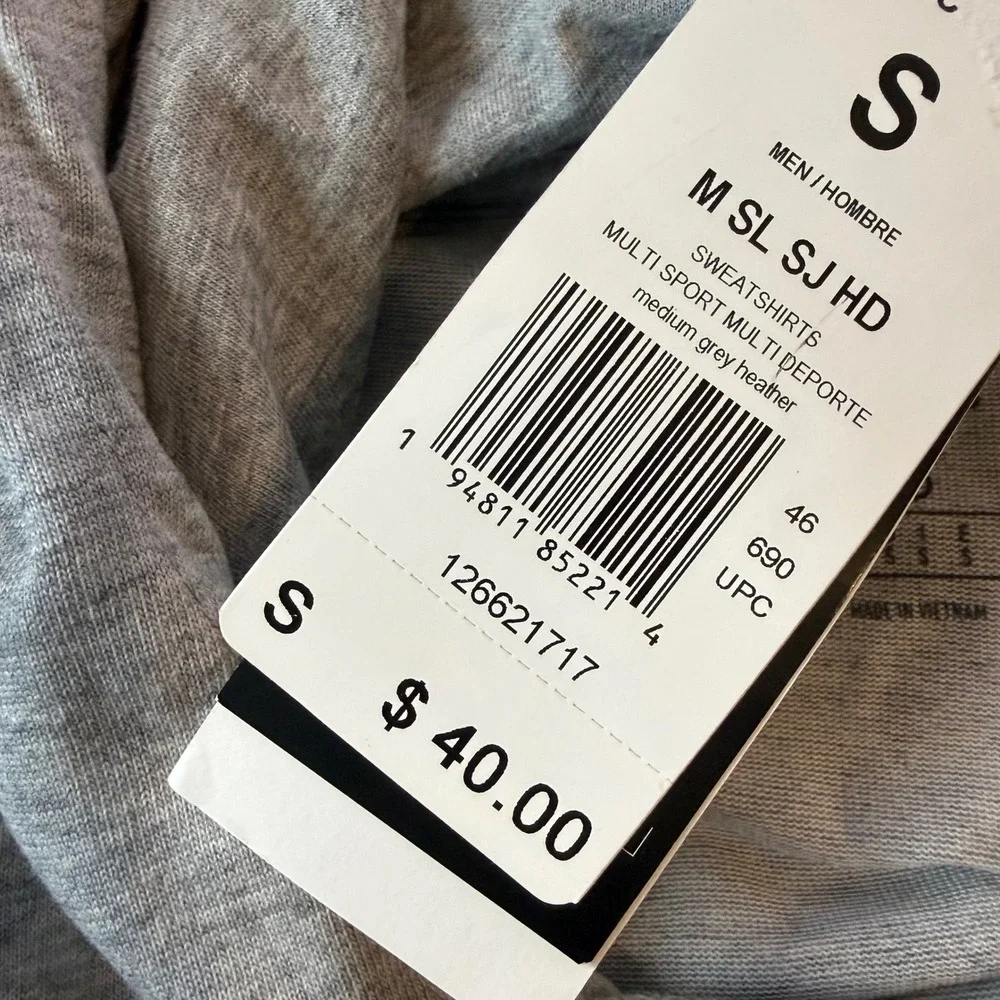 Adidas Men's Grey AEROREADY Long‎ Sleeve Hoodie Sweatshirt Size S